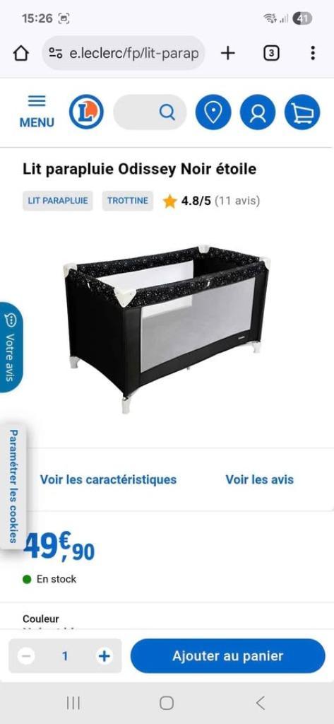 Lit parapluie Odysse Neuf!, Kinderen en Baby's, Overige Kinderen en Baby's, Nieuw, Ophalen of Verzenden