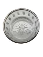 Ronde kristallen fruitschaal - Val Saint Lambert - Zilver, Antiek en Kunst, Ophalen of Verzenden