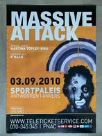 Poster Massive Attack in Sportpaleis Antwerpen 2010 oranje, Comme neuf, Enlèvement ou Envoi