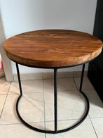 Table en bois, Maison & Meubles, Comme neuf, 45 à 60 cm, 55 à 75 cm, Rond