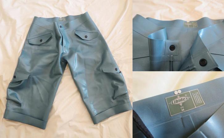Cargo shorts latex from libidex, Kleding | Heren, Broeken en Pantalons, Zo goed als nieuw, Maat 48/50 (M), Verzenden