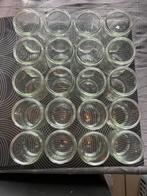 Lot de 20 petits pots en verre vides (contenance 200ml/pot), Maison & Meubles, Enlèvement, Comme neuf, Verre