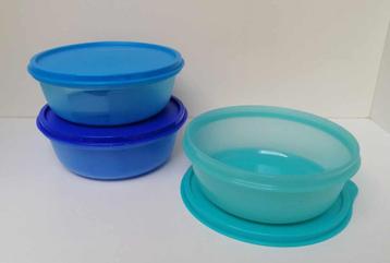 Tupperware « Ruimtekommetje » 630 ml x 3 - blauw  beschikbaar voor biedingen