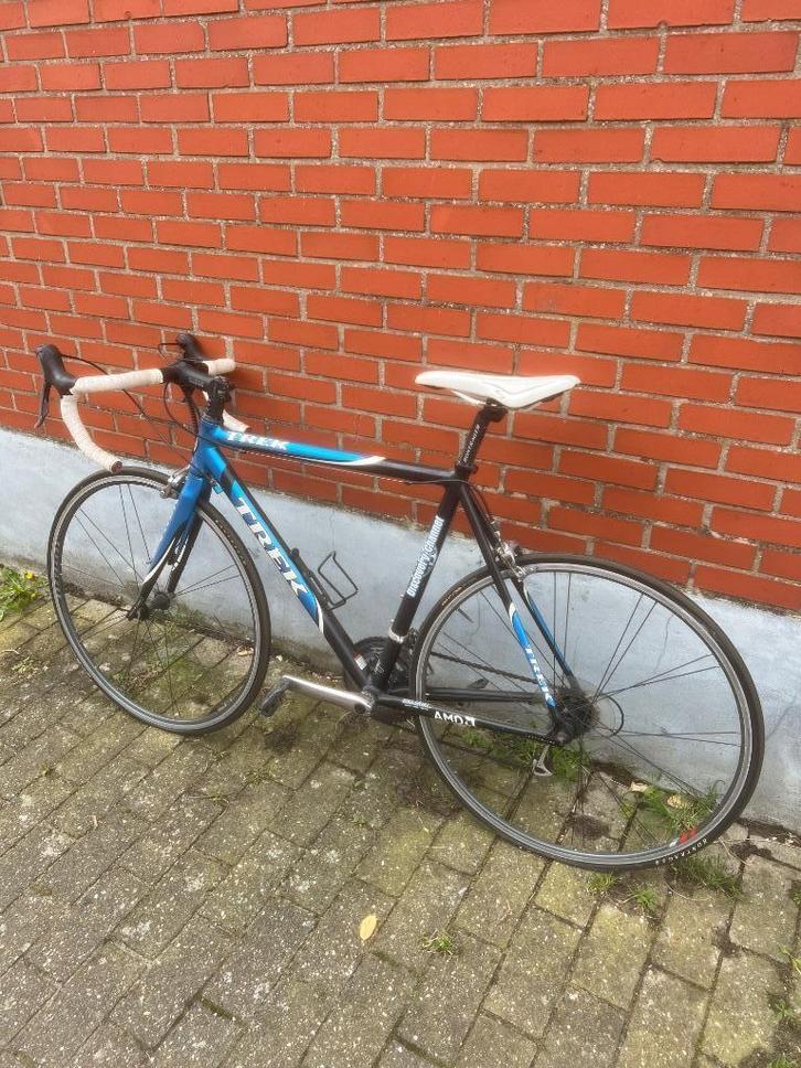 Racefiets trek blauw/zwart Discovery Channel, Fietsen en Brommers, Fietsen | Racefietsen, Gebruikt, Heren, Overige merken, Aluminium
