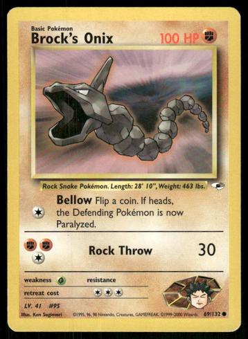 Brock's Onix 69/132 - Gym Heroes (EX) beschikbaar voor biedingen