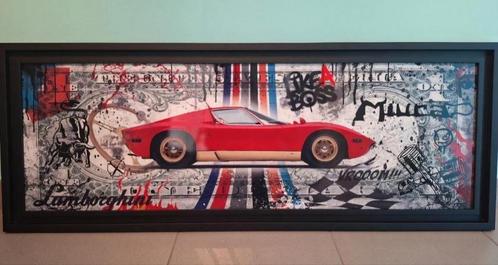 Dollar Lambourghini Miura. Digigrafie, Antiek en Kunst, Kunst | Schilderijen | Modern, Ophalen of Verzenden