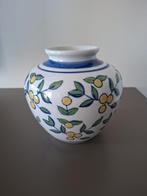 keramische vaas – citroenmotief, Moins de 50 cm, Enlèvement ou Envoi, Poterie ou Porcelaine, Utilisé