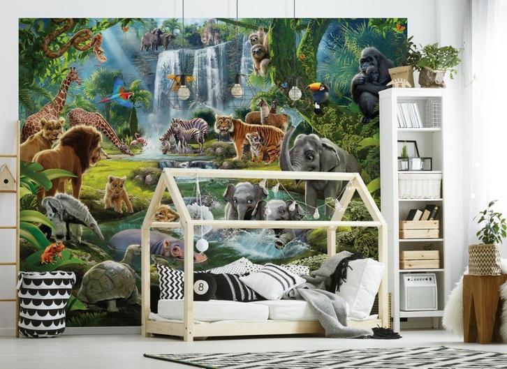 Jungle Dieren Walltastic Poster Behang - Gratis Verzending, Kinderen en Baby's, Kinderkamer | Inrichting en Decoratie, Nieuw, Wanddecoratie