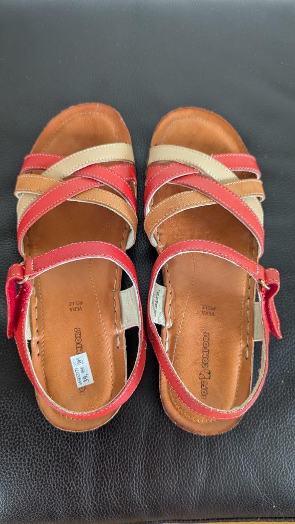 Schoenen dames sandalen leder, Kleding | Dames, Schoenen, Nieuw, Sandalen of Muiltjes, Rood, Ophalen