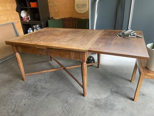 Tafel, Huis en Inrichting, Tafels | Eettafels, Gebruikt, 50 tot 100 cm, 200 cm of meer, Vijf personen of meer, Rechthoekig, Eikenhout