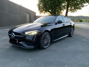Mercedes C220d Amg Line 35000km!, Auto's, Mercedes-Benz, Automaat, Achterwielaandrijving, Alcantara, Zwart
