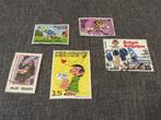 lotje postzegels van Stripfiguren, Verzamelen, Stripfiguren, Ophalen of Verzenden, Smurfen, Zo goed als nieuw, Gebruiksvoorwerp
