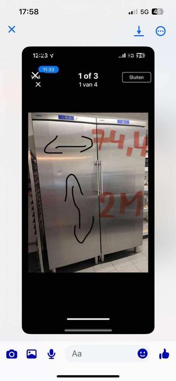 Professionele frigo 1 stuk beschikbaar voor biedingen