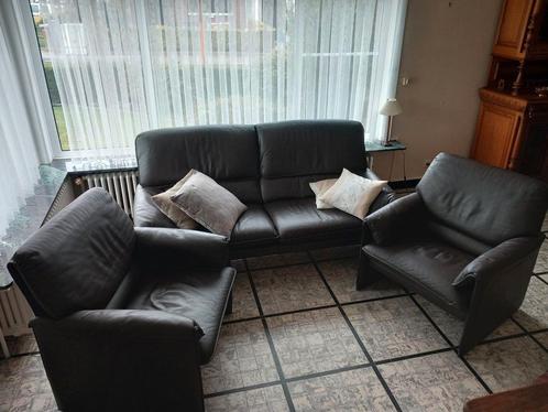 LEOLUX design bruin dik lederen zetel model: BORA BORA, Huis en Inrichting, Zetels | Complete zithoeken, Zo goed als nieuw, Leer