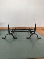 Paar andirons voor open haard, Huis en Inrichting, Ophalen, Gebruikt, Houthaard