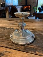 Antiek kandelaar Silver plated on zinc England - vintage, Ophalen of Verzenden, Kandelaar