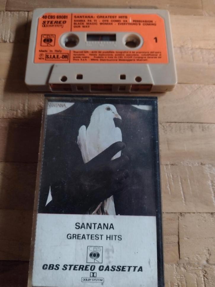 MUZIEK CASSETTE: SANTANA Greatest hits (Samba pa Ti) 1974, Cd's en Dvd's, Cassettebandjes, Gebruikt, Origineel, Wereldmuziek, 1 bandje