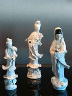 3 statues porcelaine chinoisedéesse Dehua blanc Guanyin XIXè, Antiek en Kunst, Ophalen of Verzenden