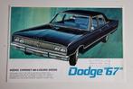 Brochure Dodge Coronet 1967 En Neerlandais, Ophalen of Verzenden, Gelezen