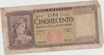 500 LIRE 1948, Italië, Los biljet, Verzenden