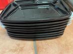 8 assiettes noires a fondue ou autre 20/28, Ophalen, Zo goed als nieuw, Bord(en), Overige stijlen