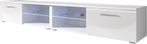 Bash II Meubella LED - Wit - 240 cm, Huis en Inrichting, Kasten |Televisiemeubels, Ophalen, 200 cm of meer, Minder dan 100 cm