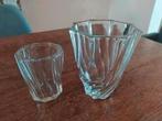 Twee gelijkaardige glazen vazen, Maison & Meubles, Accessoires pour la Maison | Vases, Enlèvement ou Envoi