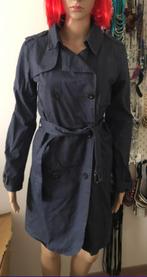 Donkerblauwe trenchcoat (maat XS/S) zo goed als nieuw, Kleding | Dames, Blauw, Ophalen of Verzenden, Zo goed als nieuw, Maat 36 (S)