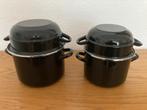 Dubbele mosselpot (2 stuks) € 4,00 en € 5,00 per dubbele pot, Huis en Inrichting, Ophalen of Verzenden, Nieuw, Overige typen