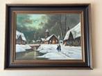 Schilderij winterlandschap, Ophalen