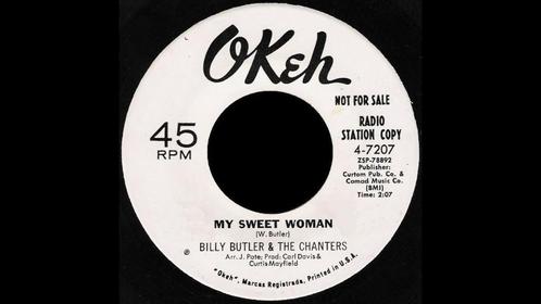 Billy Butler & The Chanters ‎– My Sweet Woman "Popcorn", Cd's en Dvd's, Vinyl Singles, Zo goed als nieuw, Single, R&B en Soul