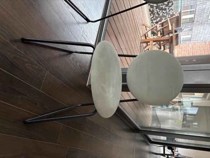 IKEA MANHULT stoelen, Huis en Inrichting, Stoelen, Zo goed als nieuw, Vier, Metaal, Stof, Overige kleuren, Ophalen