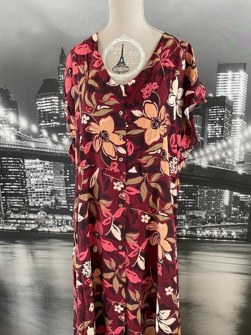 kleedje jurk - Cassis - 46 - 48, Kleding | Dames, Jurken, Zo goed als nieuw, Maat 46/48 (XL) of groter, Bruin, Onder de knie, Verzenden