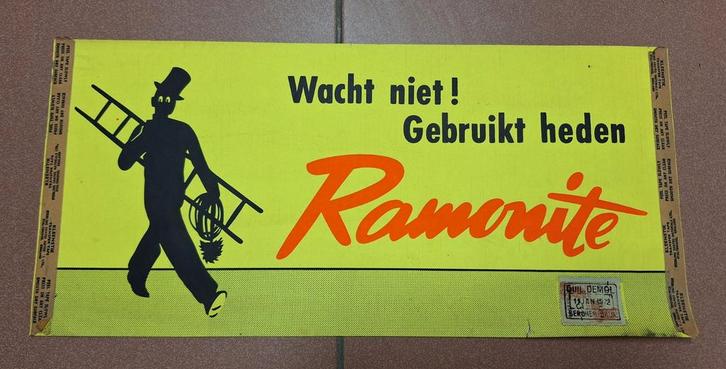 Reclame affiche 1972 Ramonite, Verzamelen, Merken en Reclamevoorwerpen, Gebruikt, Reclamebord, Ophalen of Verzenden