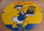 U.S.A.: EMAILLE RECLAME BORD " Sunoco OIL "Donald Duck", Antiek en Kunst, Ophalen of Verzenden
