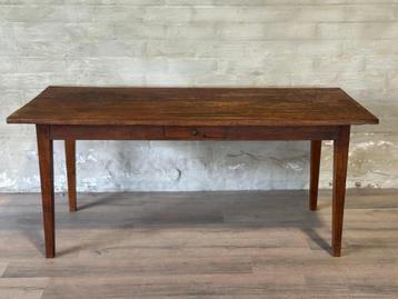 Antieke eettafel of bureautafel - 170 x 74 cm / 1 lade beschikbaar voor biedingen
