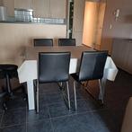 Table avec 4 chaises, Maison & Meubles, Tables | Tables à manger, 100 à 150 cm, Cinq personnes ou plus, Enlèvement, Utilisé