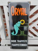 Panneau d'affichage en émail Orval en bon état., Comme neuf, Enlèvement ou Envoi, Panneau publicitaire
