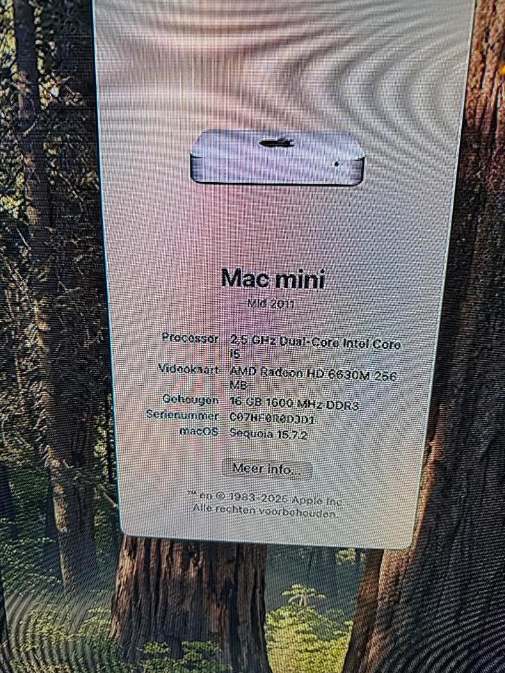 Mac mini mid 2011, Computers en Software, Apple Desktops, Gebruikt, Mac Mini, SSD, 2 tot 3 Ghz, 16 GB, Ophalen