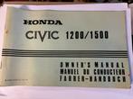Gebruikershandleiding Honda Civic 1974-, Auto diversen, Handleidingen en Instructieboekjes, Ophalen of Verzenden