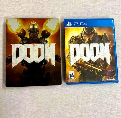 Doom Collector's STEELBOOK Edition PS4 playstation 4 game, Games en Spelcomputers, Games | Sony PlayStation 4, Zo goed als nieuw
