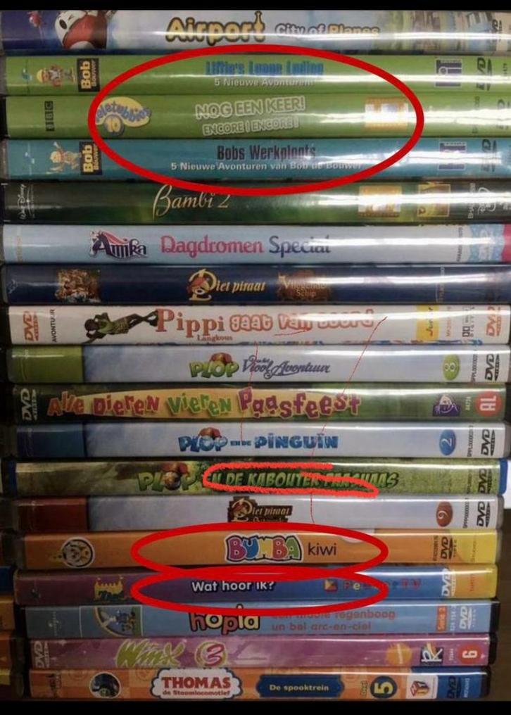 DVD-pakket (ongeveer 30) voor kinderen (peuter, kleuter), Cd's en Dvd's, Dvd's | Kinderen en Jeugd, Ophalen of Verzenden