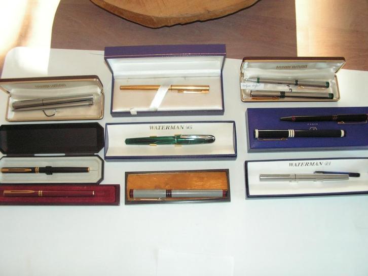 Waterman vulpennen, Verzamelen, Pennenverzamelingen, Gebruikt, Waterman, Met doosje, Ophalen of Verzenden