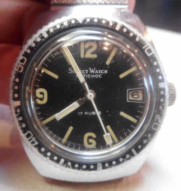 130) Select Watch plongée mécanique vintage, calibre Lorsa P beschikbaar voor biedingen