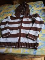 Gilet à capuche Week-end à la Mer brun et bleu clairT.6ans, Enlèvement ou Envoi, Comme neuf