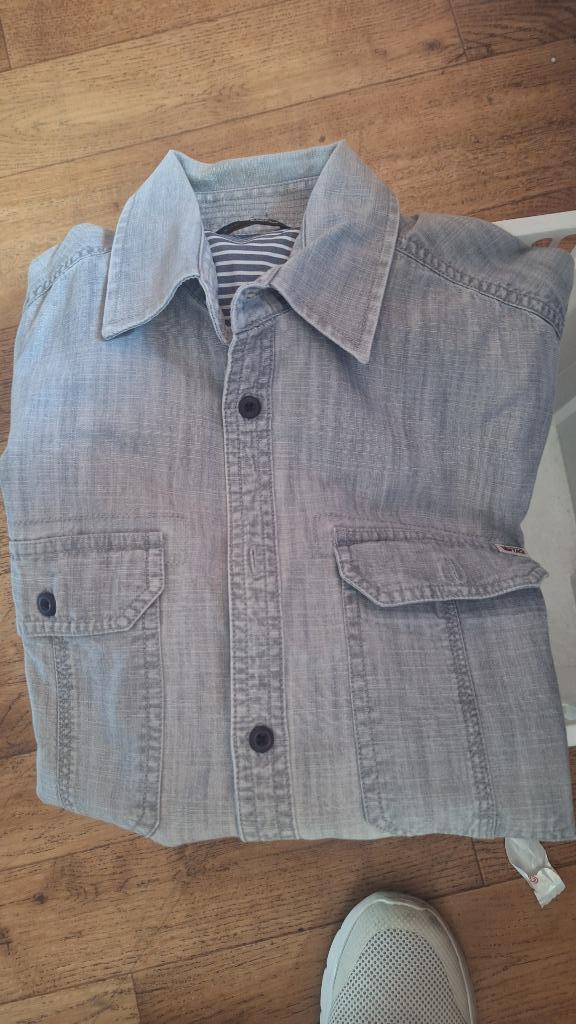 set van 3 herenhemden, goede staat, ook apart, Kleding | Heren, Overhemden, Gedragen, Halswijdte 39/40 (M), Blauw, Ophalen of Verzenden