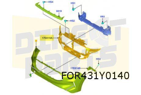 Ford Transit Custom (11/23-) voorbumperversteviging Originee, Auto-onderdelen, Carrosserie, Bumper, Ford, Voor, Nieuw, Verzenden