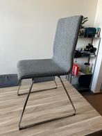Set van 6 moderne grijze eetkamerstoelen, Huis en Inrichting, Stoelen, Ophalen, Zo goed als nieuw, Metaal, Grijs