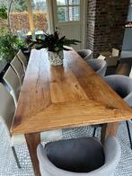 Eettafel, massief hout, Huis en Inrichting, Complete eetkamers, Ophalen, Zo goed als nieuw, 8 stoelen of meer