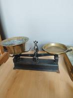 Balance ancienne fonte avec plateaux cuivre, Enlèvement ou Envoi, Utilisé